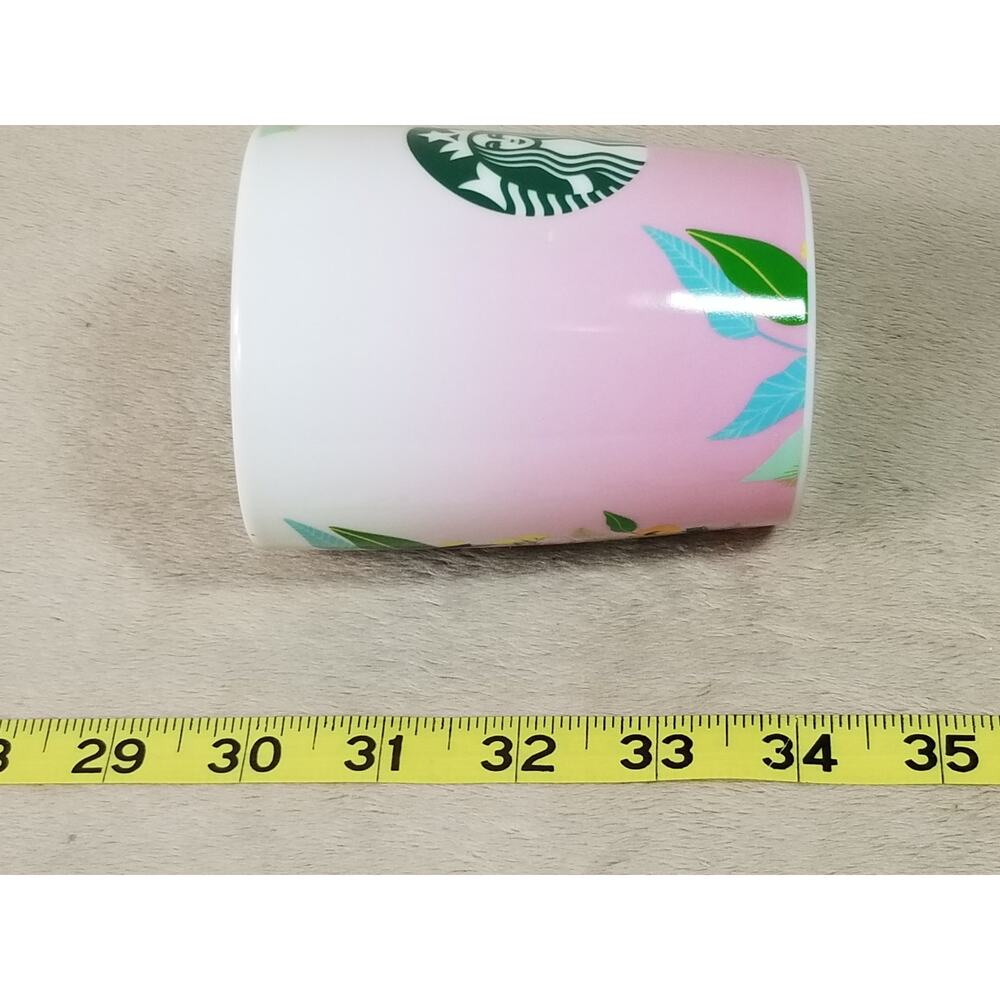 Starbucks Pink Coffee Mug 10oz Mermaid Logo 2020 Teacup Thankful 4" Collectible - Picture 14 of 14